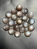Pierre précieuse de pierre de lune brune naturelle de haute qualité, taille brillante, 11 mm, pour la fabrication de bijoux, certifiée par un tiers, BU GEMS, 100 % naturelle