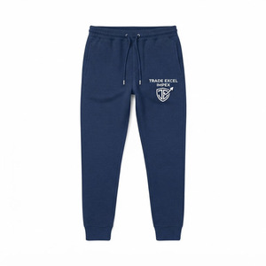 Pantalon de jogging décontracté en coton noir léger et respirant pour homme Trade Excel Impex, taille élastique avec cordon de serrage, coupe décontractée, jambe droite - Product Image 4