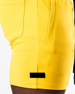 Pantalones Cortos Deportivos HSI de Marca Personalizada, Ajustados, de Alta Calidad, Negros, de Poliéster, con Cordón Amarillo, Casuales, Tallas Grandes, Verano 2025, Más Vendidos - Product Image 5