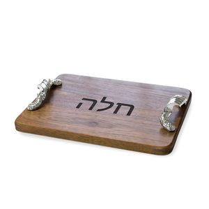 Nueva Tabla de Cortar Shabbat Shalom de Madera de Olivo, Bandeja para Servir Challah, Regalo Decorativo para la Cocina Judía - Product Image 3