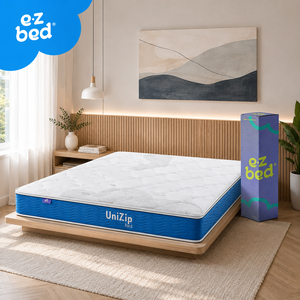 Choose UniZip 25cm <b>pocket</b> spring comfort with a medium feel and zipper access designed for easier mattress handling - Product Image 1