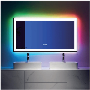 Specchio LED da Bagno RGB a Tre Colori Controllabile Tramite Touch, Luminosità Regolabile, Anti-Appannamento, Vetro Temperato Anti-Rottura - Il Nostro Best-Seller - Product Image 1