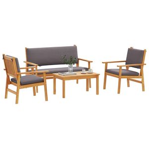 Ensemble de canapés de jardin marron 4 pièces 47,24 x 25,79 x 31,10 pouces – Mobilier d'extérieur élégant - Product Image 3
