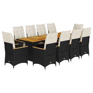 Ensemble bistrot noir et blanc crème pour usage extérieur - Product Image 2