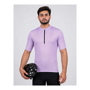 Maillot de cyclisme personnalisé Shan Apparel pour homme, lavande, manches courtes, fermeture éclair sur le devant, respirant, 100 % polyester, pour la course à vélo - Product Image 1