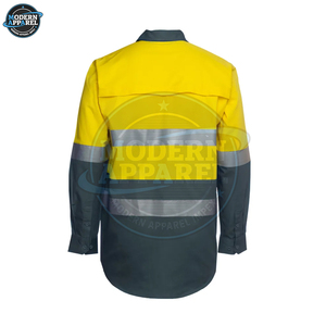 Vêtements de travail pour hommes, chemises de travail, salopettes, chemises de sécurité industrielle, chemises de travail réfléchissantes avec bande élastique, en vente. - Product Image 2