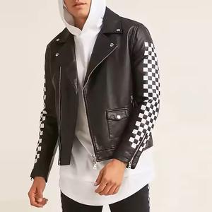ราคาขายส่ง แจ็คเก็ตหนังแฟชั่นสีดำคุณภาพสูง แจ็คเก็ตหนังแบบซิป สตรีทแวร์สำหรับผู้ชาย เสื้อผ้าลำลอง CP-MLJ-14 - Product Image 1