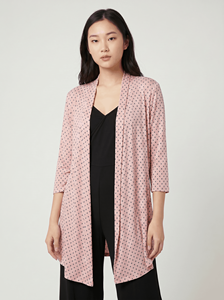 Cardigan de maternité Bmama Rose Diamant, ouvert sur le devant, vêtement d'extérieur léger pour la grossesse et l'allaitement, manches 3/4, vente en gros OEM - Product Image 4