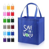 Sac de courses en tissu non tissé PP à motif fruitier avec poignée en sangle, taille moyenne, design personnalisé pour les courses et les entreprises
