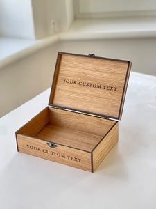 Custom <b>Memory</b> Wooden Embossed Letter <b>Box</b> Christmas Gift Personalized Photo Keepsake Eco Friendly Durable Small Large Hinged Lid - Product Image 3