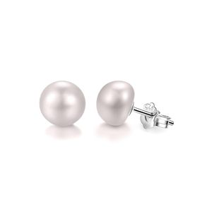 Pendientes de Perlas Naturales con Cuentas de Rubí, Diseño Clásico, Unisex, con Perlas Redondas de Cobre, Ecológicos - Product Image 6