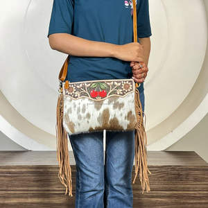 Sac bandoulière en cuir de vachette repoussé style western, prix d'usine de gros, nouveau sac à bandoulière pour femme, cadeau idéal - Product Image 4