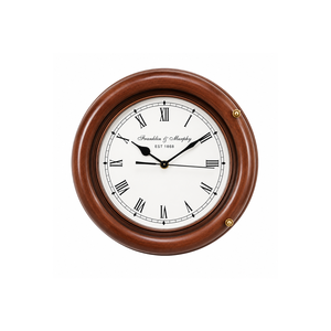 Quartz <b>Battery</b> Operated <b>Round</b> Wall Clock | Vintage Wooden Finish Analog Clock Decorative Home Office Gift Clock for Living Room - Product Image 3