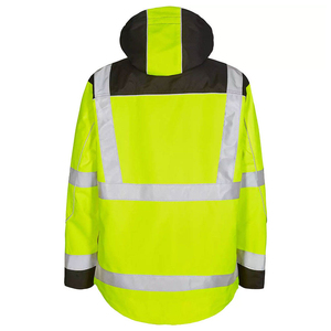 Men's <b>High</b> <b>Visibility</b> Zipper-Up Reflective Safety Construction Hoodie 100% Cotton Fleece Autumn With Shipment And Delivery - Product Image 4