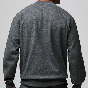เสื้อสเวตเชิ้ตคอกลมผ้าฝ้ายสีเทาล้วนสำหรับผู้ชาย ไซส์ใหญ่ พิมพ์ลายโลโก้ ขายส่งสำหรับฤดูใบไม้ผลิ - Product Image 1