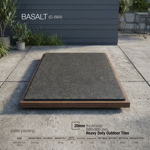 Nuevas Baldosas de Porcelana Gris Moderna de 20 mm, 600x600, 600x1200 mm, Resistentes para Exteriores, para Pasillos y Baños, Baldosas Grandes para Patio - Product Image 6