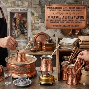 Cafetera Turca de Cobre Hecha a Mano de Lujo, Cafetera Árabe, Cezve, Olla para Preparar Café para Uso en el Hogar y la Cocina - Product Image 5