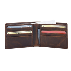 High Quality Genuine Leather Bifold <b>Wallet</b> <b>Men</b> Handmade <b>RFID</b> Protected Custom Branding Lightweight Multi-Function Competitive - Product Image 4