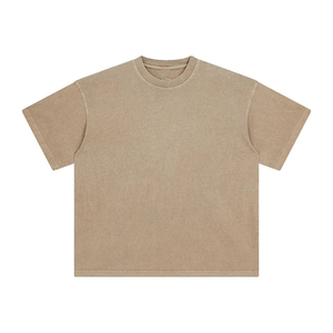 เสื้อยืดทรงบ็อกซี่ ผ้าคอตตอนหนานุ่ม 100% ล้างสีแบบแอซิดวอช ทรงโอเวอร์ไซส์ สั่งทำได้ ผ้าคอตตอนเนื้อดี ทรงปกติ สไตล์ลำลอง ดีไซน์เรียบง่าย - Product Image 6