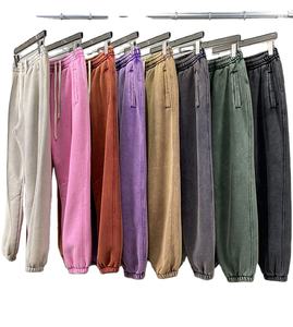 กางเกงวอร์มผ้าฝ้าย360ผ้าโพลีเอสเตอร์สำหรับผู้ชายกางเกงวิ่งออกกำลังกายผ้าฟลีซ GSM พื้นแคบเ - Product Image 2