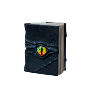 Mini journal en cuir œil de dragon, carnet de notes gothique de poche, livre de sorts fantastique à couverture rigide, journal inspiré de Hocus Pocus avec œil de monstre - Product Image 1