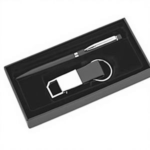 Premium Pen & Keychain <b>Gift</b> <b>Set</b> S-111 Elegant Corporate <b>Gift</b> Combo Stylish Metal Pen with Matching Keychain for Gifting Use - Product Image 1