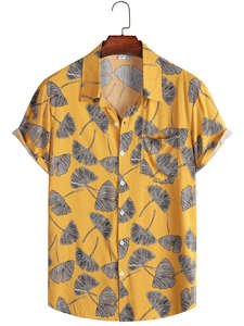 เสื้อเชิ้ตฮาวายลายดอกไม้สำหรับผู้ชาย เสื้อเชิ้ตชายหาดสำหรับวันหยุดสไตล์ทรอปิคอล เสื้อเชิ้ตอโลฮ่า - Product Image 5