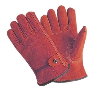 Premium Quality Cowhide Split Leather Safety <b>Gloves</b> <b>Drivers</b> Adjustable Wristband Anti-static Customizable Logo Industrial Garden - Product Image 4