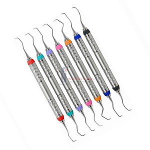 Juego de instrumentos dentales Gracey para periodoncia, 7 piezas, mango ergonómico, herramientas dentales de alta calidad, más vendido. - Product Image 5