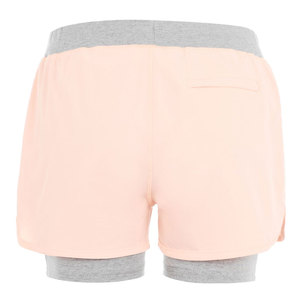 Shorts Deportivos 2 en 1 Premium Peach - Capa Interior de Compresión Gris - Pantalones Cortos de Cintura Alta Transpirables para Mujer, para Fitness, Running y Yoga - Product Image 2