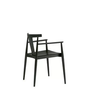 New Style Elegant Solid Recycled Teak Wood Furniture <b>Black</b> Dining Arm <b>Chair</b> with Armrest Without Cushion, Hotel & Restaurant - Product Image 3