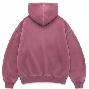 เสื้อฮู้ดดี้โอเวอร์ไซส์ผู้ชาย สีพื้น มีกระเป๋า ดีไซน์สตรีทแวร์ สำหรับฤดูใบไม้ร่วง ผ้าฝ้าย 100% เฟรนช์เทอร์รี่ แขนยาวแบบปกติ - Product Image 2