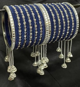 Elegant Indian Inspired Vintage Womens Glass Churiya Fashion Bangles Set Traditional Bridal Jewelry for <b>Wedding</b> Occasions - Product Image 5