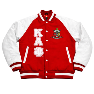 Giacca Letterman in Lana e Pelle Kappa Alpha Psi, Abbigliamento per Fraternità Greca con Stile Varsity Classico e Comfort Premium - Product Image 4