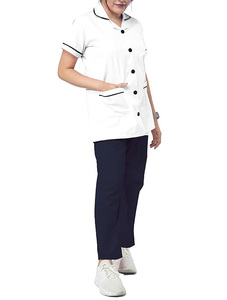 Conjunto de Uniformes Médicos de Verano de Alta Calidad, Unisex, Manga Corta, Poliéster y Spandex - Product Image 2