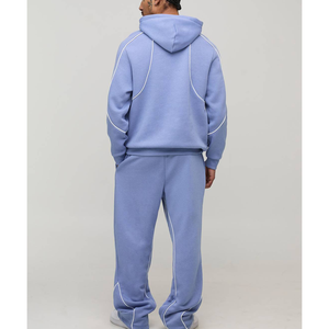 Conjunto Deportivo Informal para Hombre 2026, Pantalones Deportivos, 500 GSM, Algodón, Felpa, 2 Piezas, Ropa Deportiva, Parches Bordados - Product Image 5