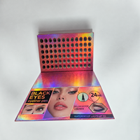 Boîte de présentation cosmétique pliable rose holographique dégradé brillant, idéale pour l'eyeliner liquide – Nouveauté très demandée
