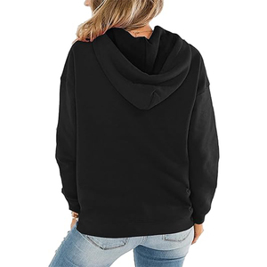 Sudadera con Capucha Extra Grande de Algodón y Felpa para Mujer, Tejido de Punto Invernal, Logotipo Personalizado Impreso en la Parte Delantera, Bordado con Cristales - Product Image 6