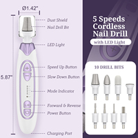 Machine à polir les ongles électrique portable 4500 tr/min, lime à ongles rechargeable, ponceuse pour ongles en gel, polissage pour manucure à domicile, salon