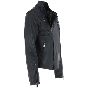 Veste en cuir originale Veste de motard noir pour hommes Vestes en cuir de vachette véritable entièrement personnalisées pour hommes - Product Image 4