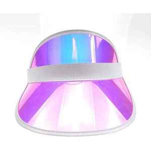 Viseras de PVC Unisex con Diseño Holográfico Láser, para Deportes, Golf, Playa, Viajes y Pesca, Ajustables y Personalizables - Product Image 2