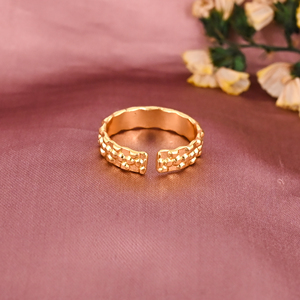 Anillo de Latón Chapado en Oro de Moda, Forma Redonda, para Mujer, Regalo de Boda, Compromiso, Aniversario, Lote al por Mayor de 25 Pares - Product Image 3