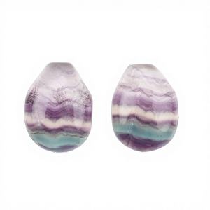 อัญมณีควอตซ์ฟลูออไรต์หลากสีจากธรรมชาติเกรดชั้นนำอัญมณีแบบหลวมรูปทรงแฟนซีสำหรับการบำบัดพลังงานเครื่องประดับปรับเทียบได้ด้านหลังแบบแบน - Product Image 1