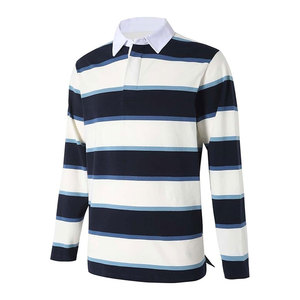 Custom Rugby <b>Polo</b> <b>Shirt</b> <b>Long</b> <b>Sleeve</b> Striped <b>Shirt</b> Wholesale Apparel Manufacturer OEM Clothing Supplier <b>Mens</b> Golf <b>Polo</b> - Product Image 3
