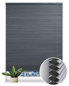 มู่ลี่รังผึ้งแบบปรับด้วยมือสำหรับหน้าต่างฝรั่งเศส - Product Image 1