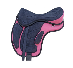 Selle d'endurance AIRMESH tendance avec sangle de selle en PU, étrier et tissus en microfibre personnalisables - Product Image 4