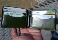 annwar enterprises Dompet Klip Uang Vintage Buatan Tangan Tempat Kartu Kredit Tipis Minimalis Kulit Asli Unisex Dompet Penggunaan Sehari-hari