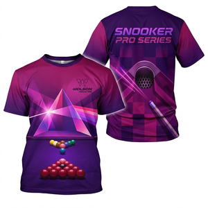 Chemise de snooker premium à manches courtes, coupe confortable, évacuation de l'humidité, vêtement de performance pour joueurs professionnels adultes, polyester - Product Image 1