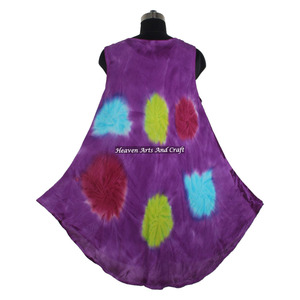 Vestido de Verano 2026 con el Último Diseño, Ropa de Playa para Mujer, Sexy, Sin Mangas, Tie Dye, Estilo Bohemio, Vestido de Rayón Estilo Bohemio Gitano - Product Image 5