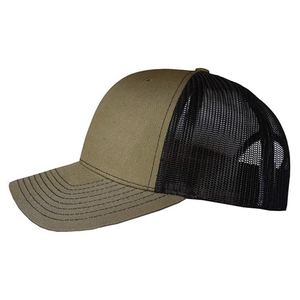 Unisex Trucker <b>Cap</b> Solid Color Mesh Back Adjustable <b>Hat</b> Casual Style 6-Panel Design Spring Summer Wear - Product Image 2